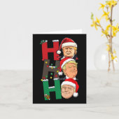 Carte Joyeux Noël Ho Ho Trump Père Noël Light Christa (Fleur jaune)