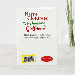 Carte Joyeux Noël Incroyable Petite Amie