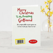 Carte Joyeux Noël Incroyable Petite Amie (Fleur jaune)