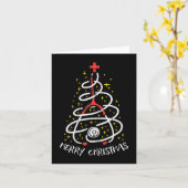 Carte Joyeux Noël Infirmière Xmas Scrub Top Femmes Steth (Fleur jaune)