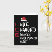 Carte Joyeux Noël Innocent Jusqu'à Preuve de la Culpabil (Fleur jaune)