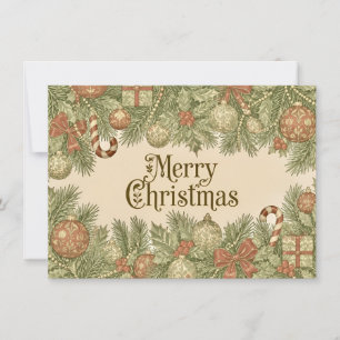 Carte Joyeux Noël inspiré de William Morris