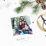 Carte Joyeux Noël Instantané photo minimaliste - Verti<br><div class="desc">Envoyez des cartes de vacances ou de Noël amusantes,  chic et minimalistes avec vos Cartes minimalistes photos Joyeuses de Noël instantanées.</div>