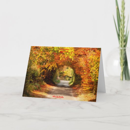 Carte Joyeux Noël Jaune Bog Kilcullen (Devant)