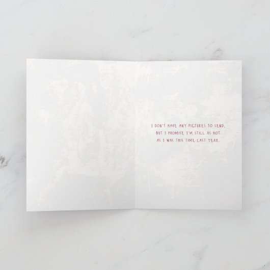 Carte Joyeux Noël - Je promets que j'ai encore chaud (Intérieur)