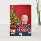 CARTE JOYEUX NOËL JOE BIDEN DRÔLE CONFUS CARTES DR (Devant)