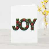 Carte Joyeux Noël Joie (Fleur jaune)