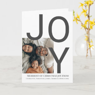 Carte Joyeux Noël Joie Photo Personnalisé