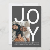 Carte Joyeux Noël Joie Photo personnalisée (Devant)