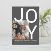 Carte Joyeux Noël Joie Photo personnalisée (Debout devant)