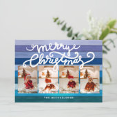 Carte JOYEUX NOËL Joyeuses Fêtes Ajouter Vos Photos (Debout devant)