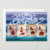 Carte JOYEUX NOËL Joyeuses Fêtes Ajouter Vos Photos (Devant / Derrière)