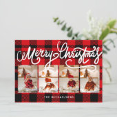 Carte JOYEUX NOËL Joyeuses Fêtes Ajouter Vos Photos (Debout devant)