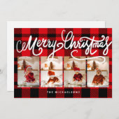 Carte JOYEUX NOËL Joyeuses Fêtes Ajouter Vos Photos (Devant / Derrière)