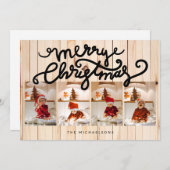 Carte JOYEUX NOËL Joyeuses Fêtes Ajouter Vos Photos (Devant / Derrière)