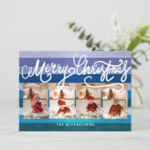 Carte JOYEUX NOËL Joyeuses Fêtes Ajouter Vos Photos (Debout devant)