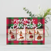 Carte JOYEUX NOËL Joyeuses Fêtes Ajouter Vos Photos (Debout devant)