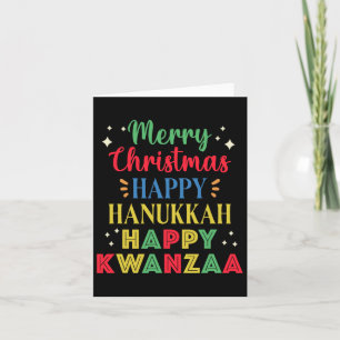 Carte Joyeux Noël Joyeux Hanoukka Joyeux Kwanzaa 15