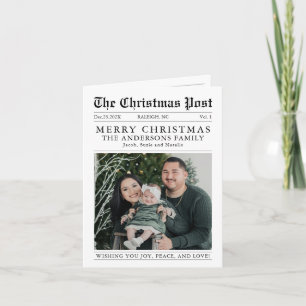 Carte Joyeux Noël Joyeux journal Année en revue Photo