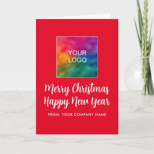 Carte Joyeux Noël Joyeux Noël Bonne Année Logo (Devant)