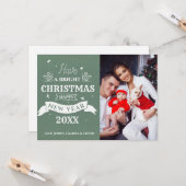 Carte Joyeux Noël Joyeux Nouvel An Typographie photo (Devant/Arrière en situation)