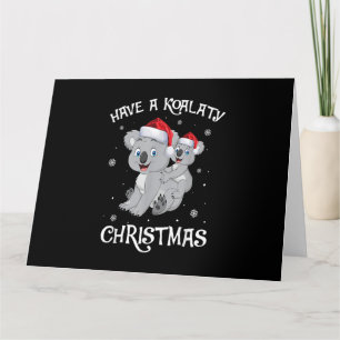 Carte Joyeux Noël Koalaty Drôle Mignon Amoureux Koala G
