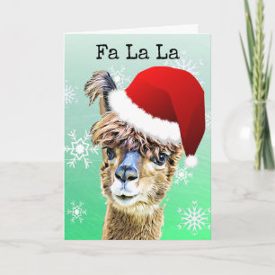 Carte Joyeux Noël La La Llama Fêtes
