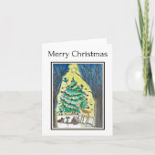 Carte Joyeux Noël, Les Créatures de Bois (Devant)