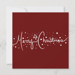 Carte Joyeux Noël lettrage et bébé famille