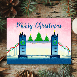 Carte Joyeux Noël London Tower Bridge