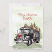 Carte Joyeux Noël Long Haul Trucker Daddy (Devant)