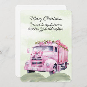 Carte Joyeux Noël Long Haul Trucker Grandgirl