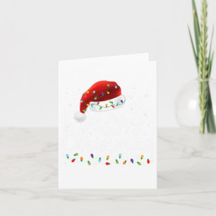 Carte Joyeux Noël Lumières Rouge Noël Chapeau Noël Famil