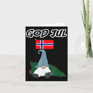 Carte Joyeux Noël Lutin Norvégien Joyeux Noël Norvège T-