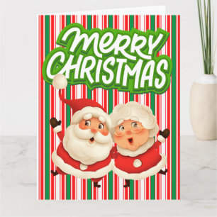 Carte Joyeux Noël M. Mme Clause