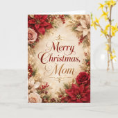 Carte Joyeux Noël Maman (Fleur jaune)