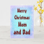 Carte Joyeux Noël maman et papa (Fleur jaune)