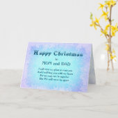 Carte Joyeux Noël Maman & Papa Distance Salutation (Fleur jaune)