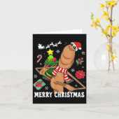 Carte Joyeux Noël Marcus Le Ver Fun Déjanté Mème (Fleur jaune)