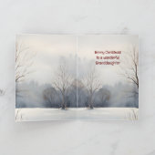 Carte Joyeux Noël Merveilleuse aquarelle de petite-fille (Intérieur)