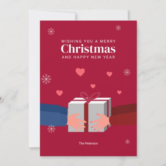 Carte Joyeux Noël | Message de générosité (Devant)