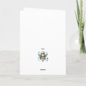 Carte Joyeux Noël mignon Angel style d'art populaire (Dos)