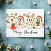 Carte Joyeux Noël mignon Fantômes