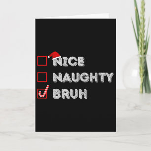 Carte Joyeux Noël Mignon Méchant Frère Drôle Liste de No