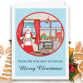 Carte Joyeux Noël Mme Claus Kitchen
