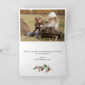 Carte Joyeux Noël moderne 3 Fêtes de PHOTO (Intérieur)