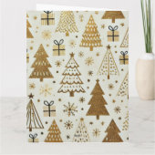 Carte Joyeux Noël moderne Grand-mère Noir et Or (Dos)