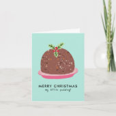 Carte Joyeux Noël Moderne Pudding Illustration (Devant)