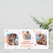 Carte Joyeux Noël Mr & Mrs 3 Photo Collage Moderne (Debout devant)