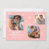 Carte Joyeux Noël Mr & Mrs 3 Photo Collage Moderne (Devant)